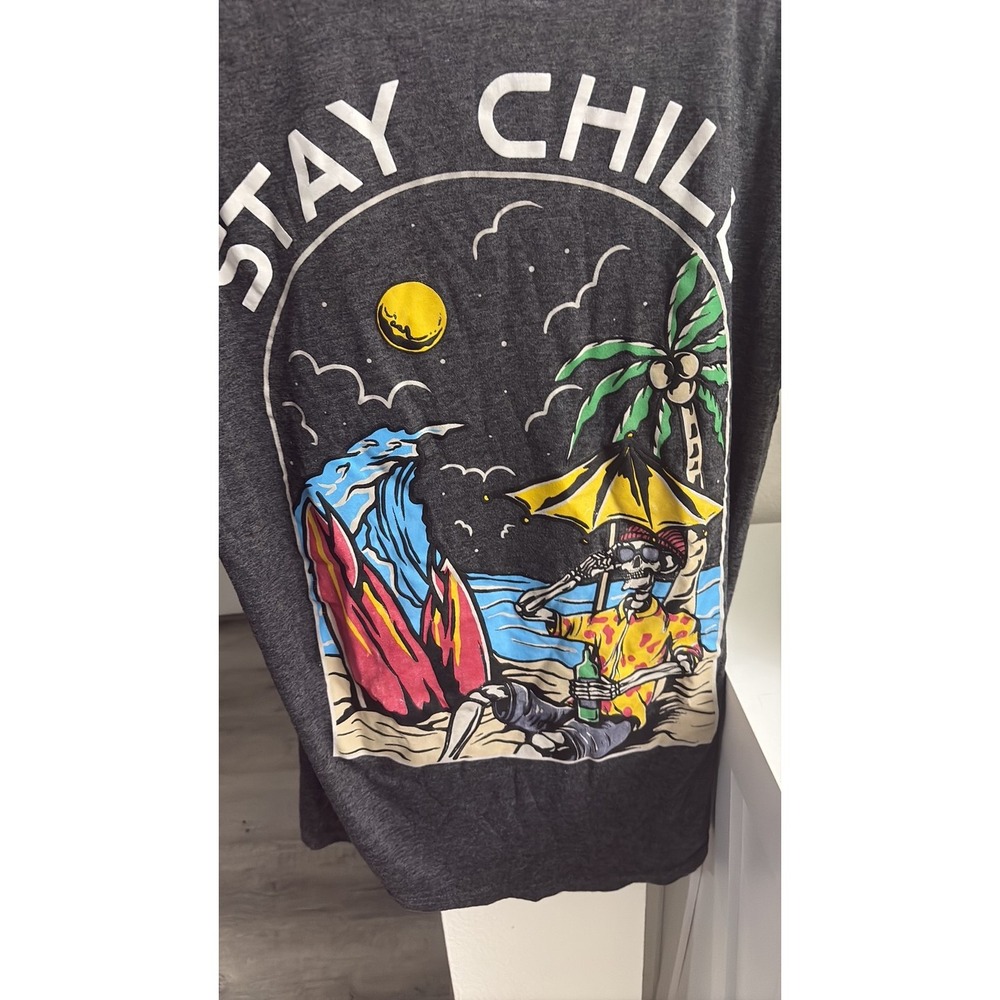 GSTR 'Stay Chill' Skeleton Beach Graphic T-Shirt